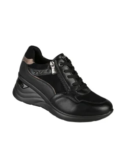 Inblu Sneakers donna con zeppa - nero