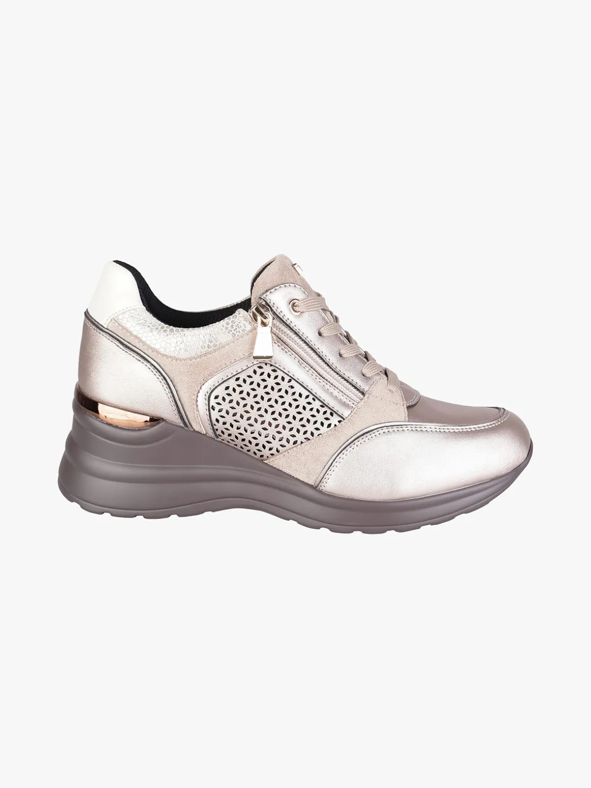 Inblu Sneakers donna con zeppa e zip