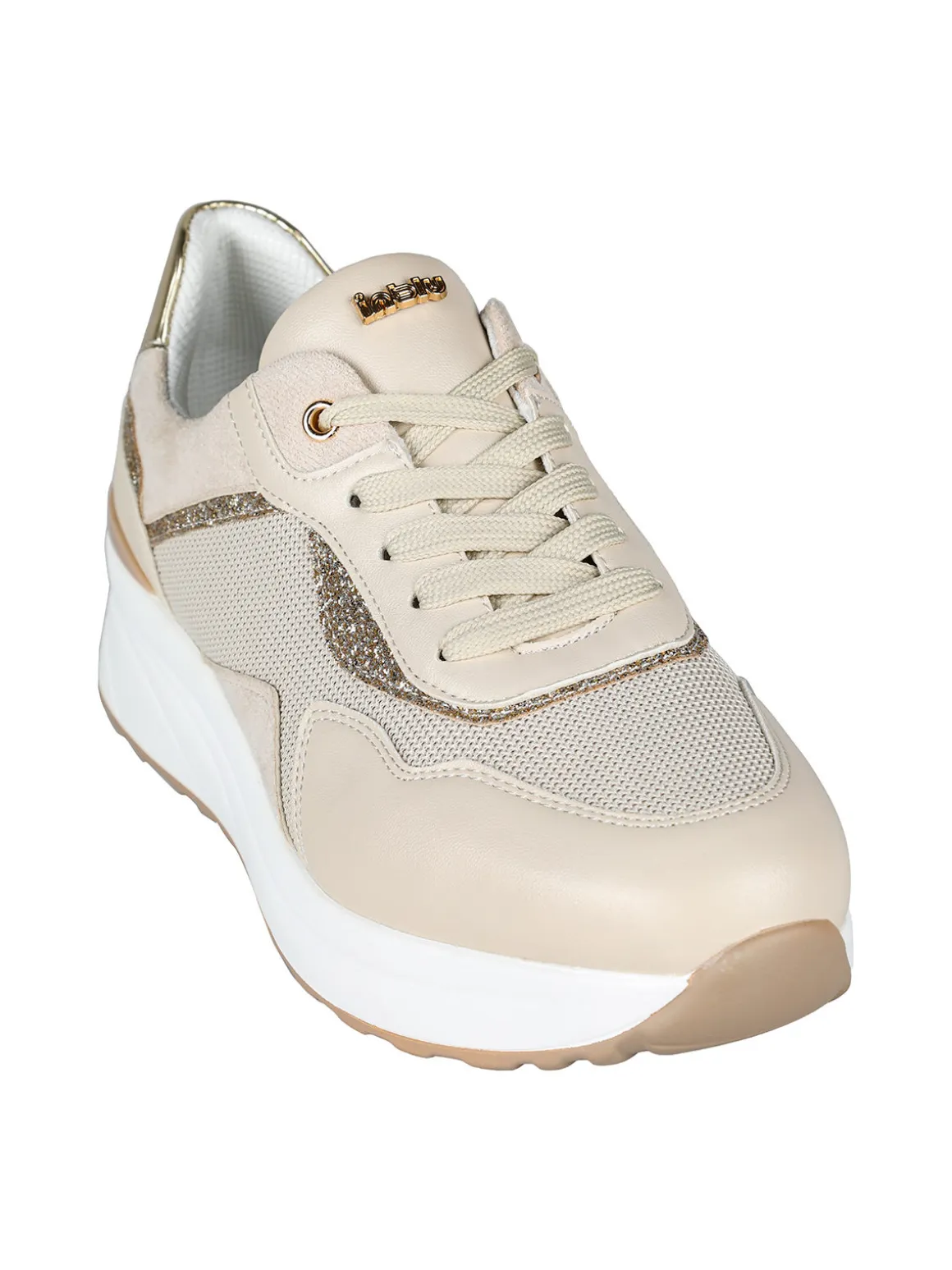Inblu Sneakers donna in mesh e tessuto scamosciato con platform