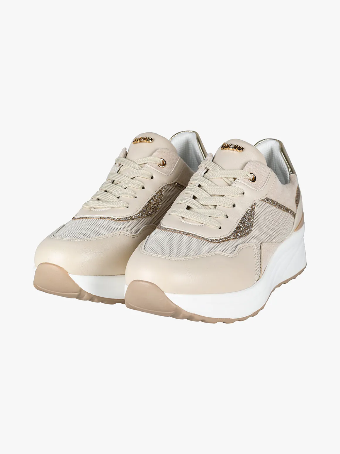 Inblu Sneakers donna in mesh e tessuto scamosciato con platform
