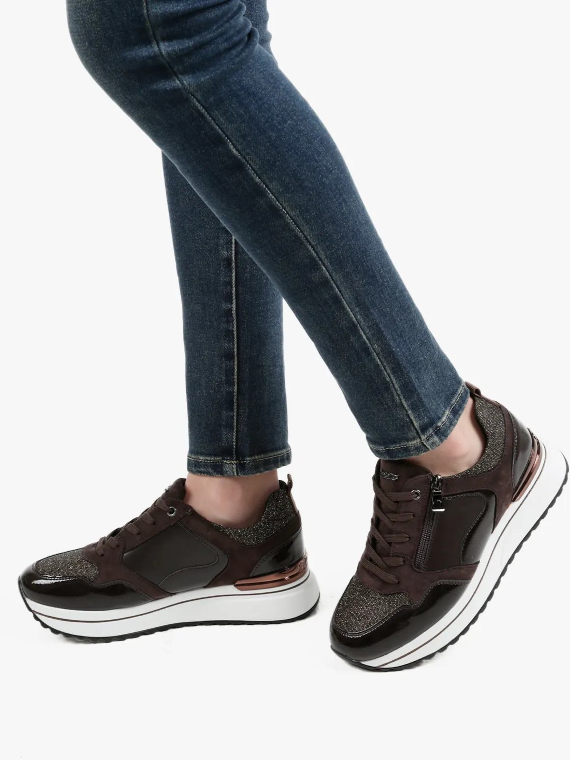 Inblu Sneakers donna lurex con platform