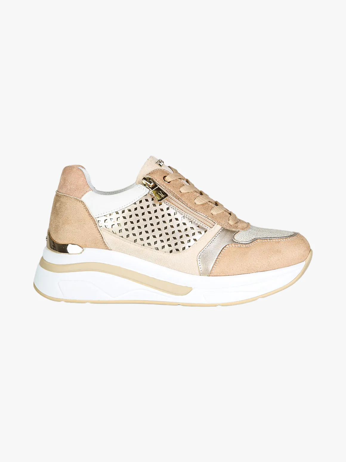 Inblu Sneakers donna multicolore con zeppa - sabbia