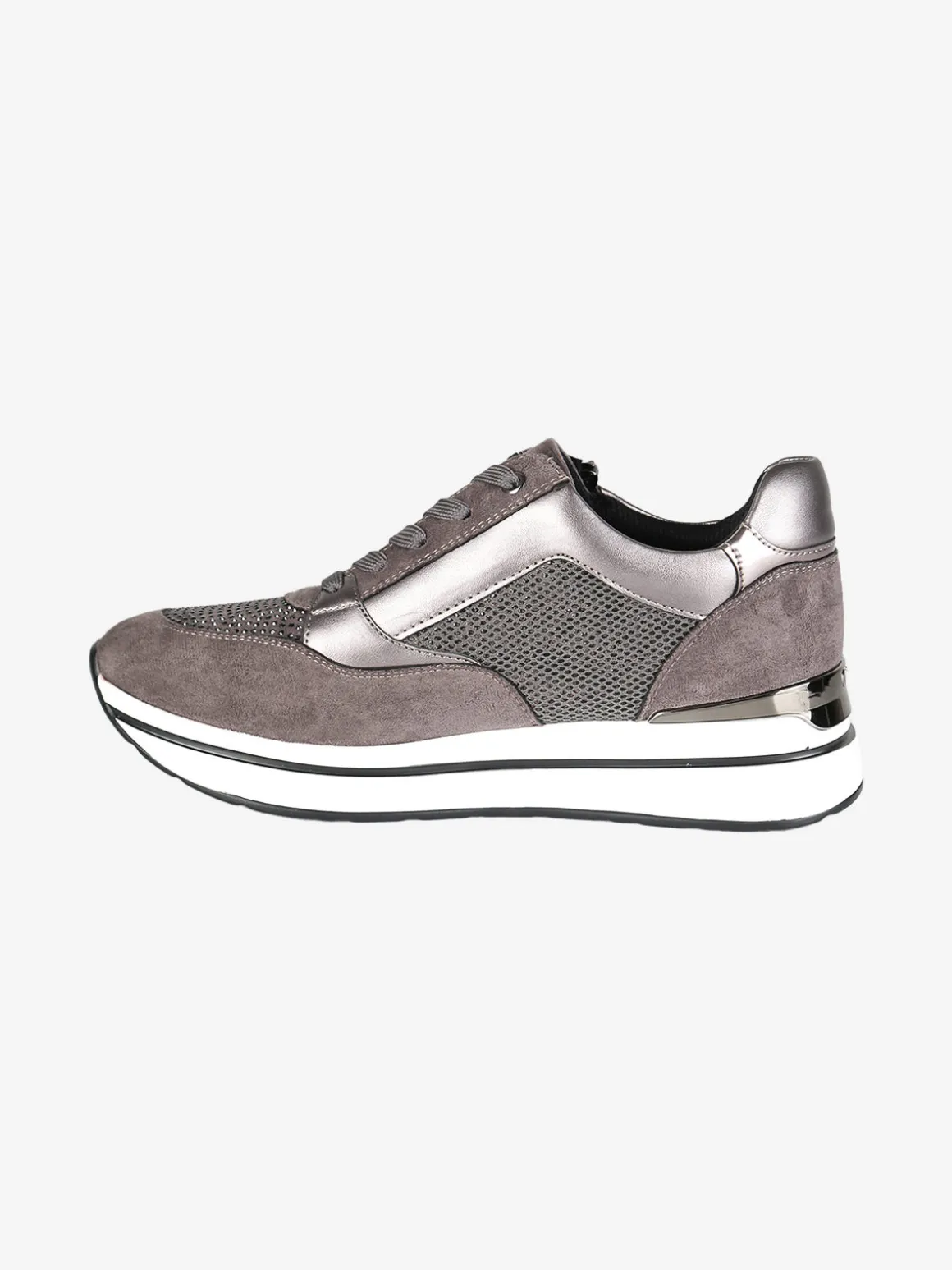Inblu Sneakers donna platform con zip e lacci