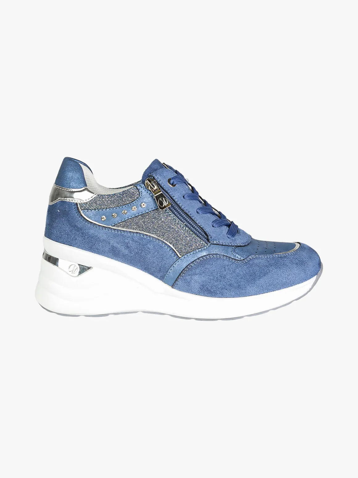 Inblu Sneakers donna scamosciate con zeppa - jeans