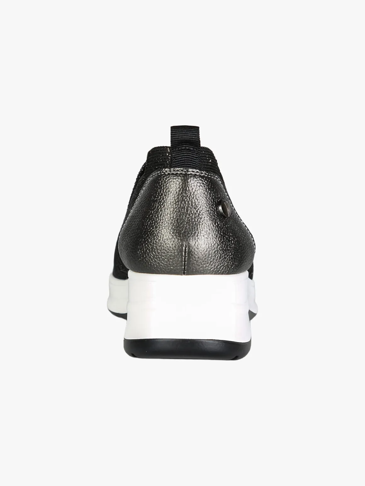 Inblu Sneakers donna slip on in maglia con zeppa - nero