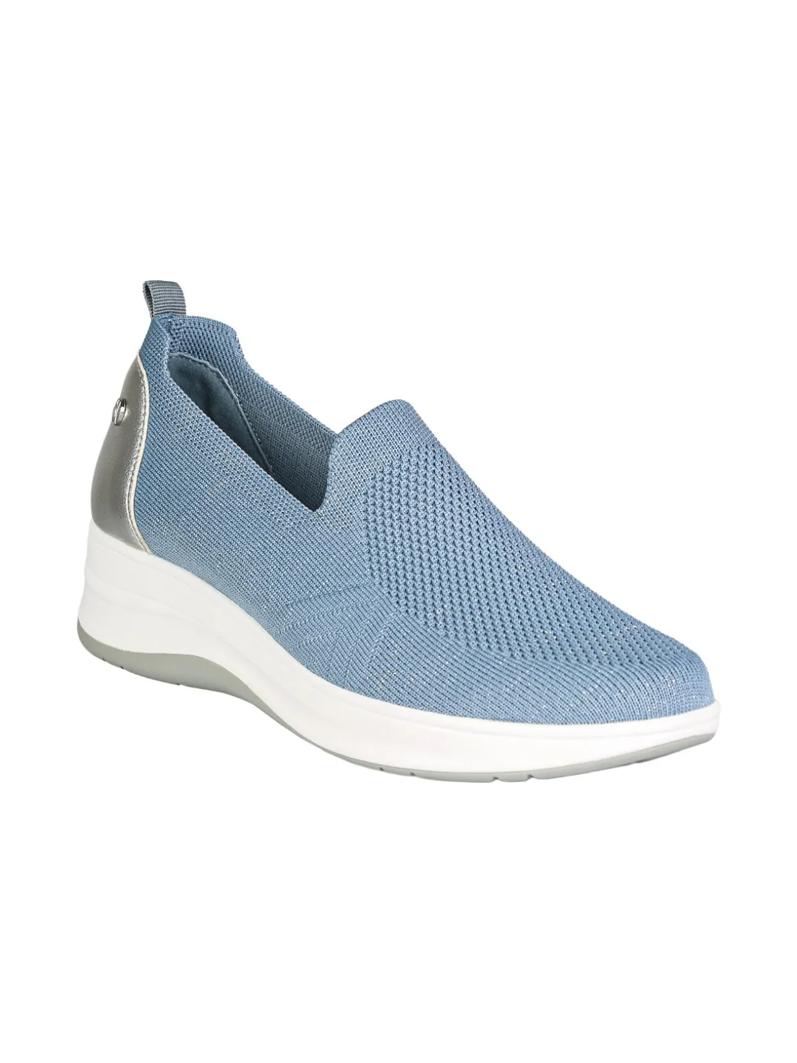 Inblu Sneakers donna slip on in maglia con zeppa - avion