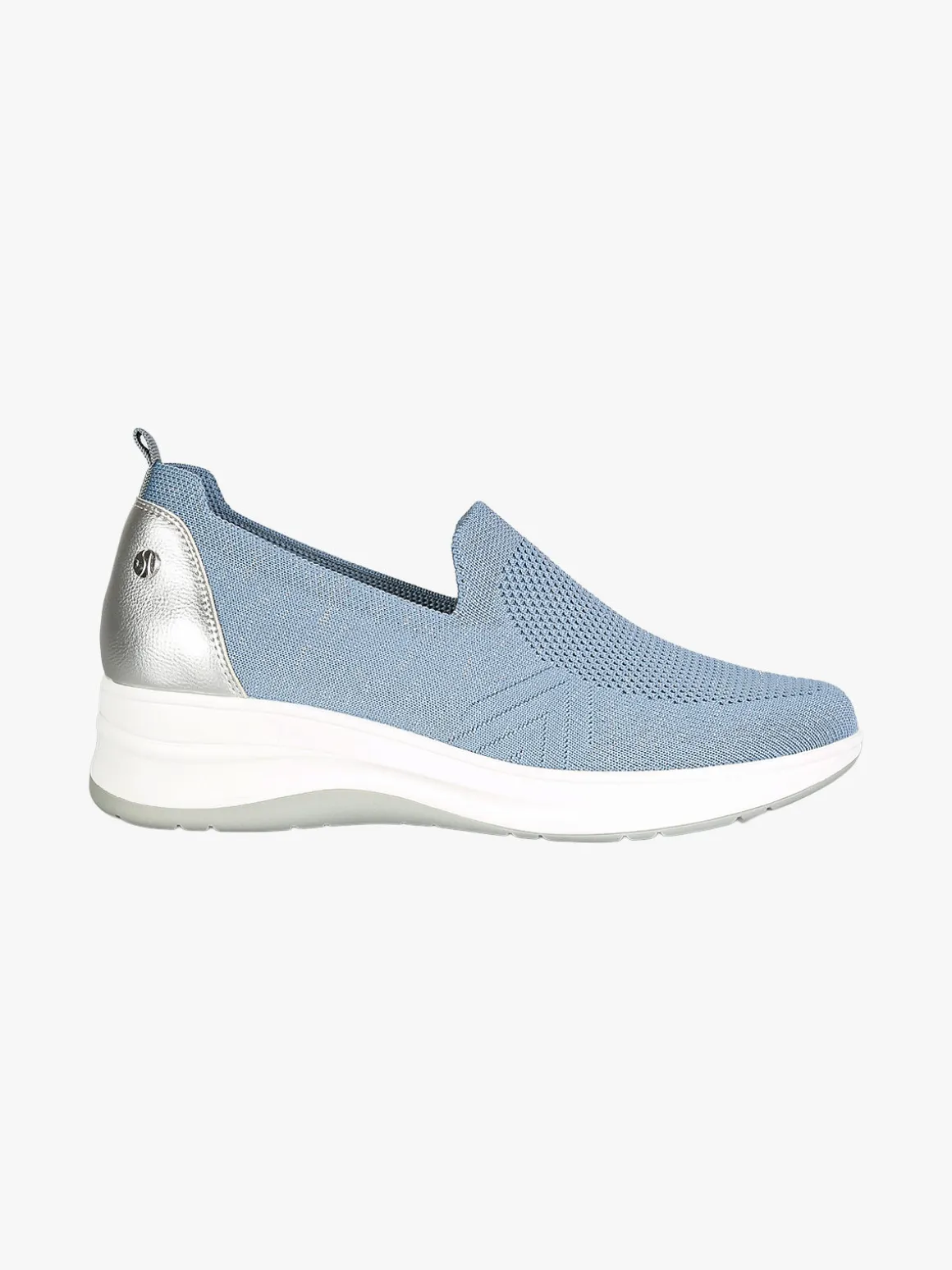 Inblu Sneakers donna slip on in maglia con zeppa - avion