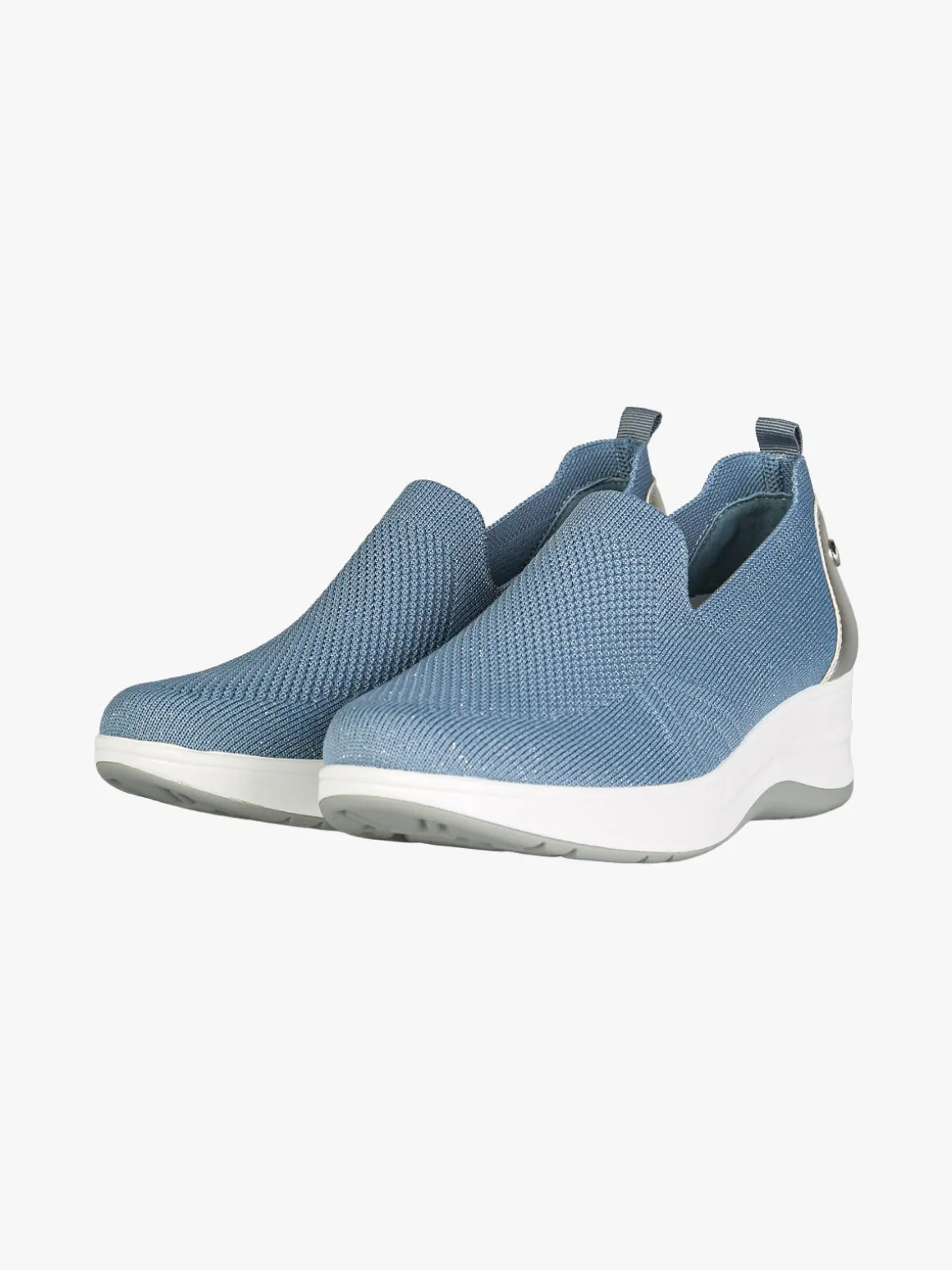 Inblu Sneakers donna slip on in maglia con zeppa - avion