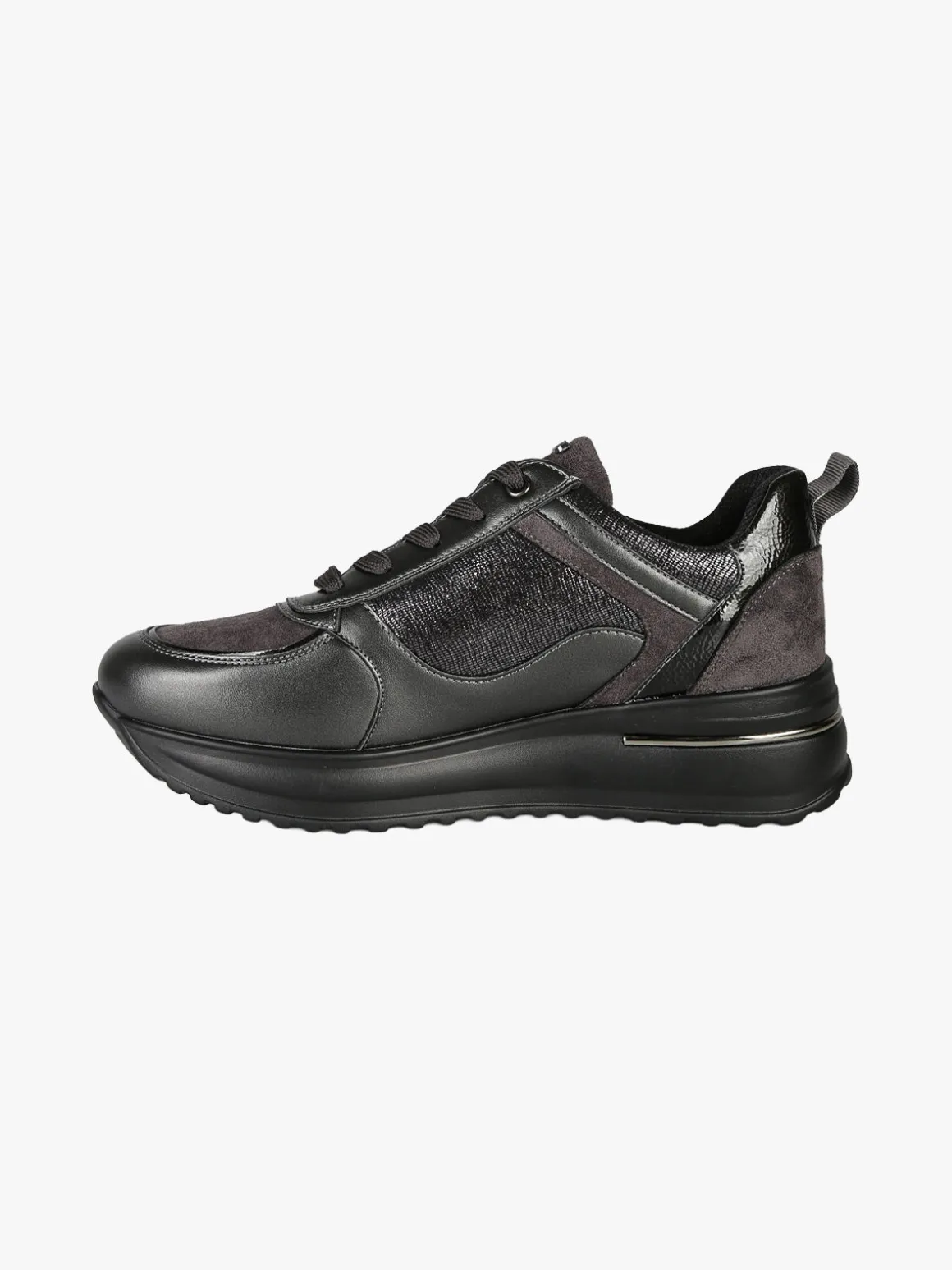 Inblu Sneakers donna stringate con platform - grigio scuro