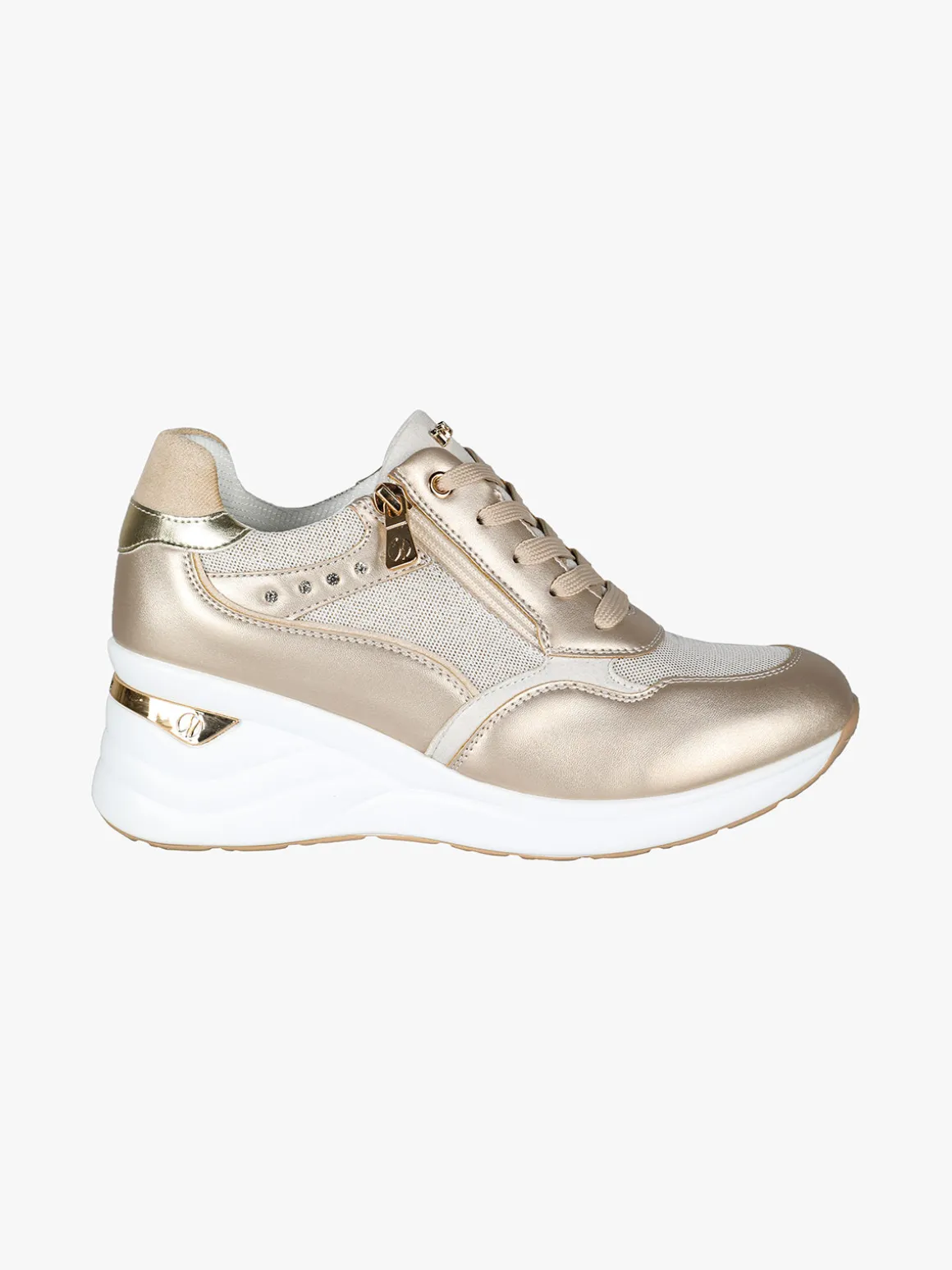 Inblu Sneakers donna stringate con zeppa e zip