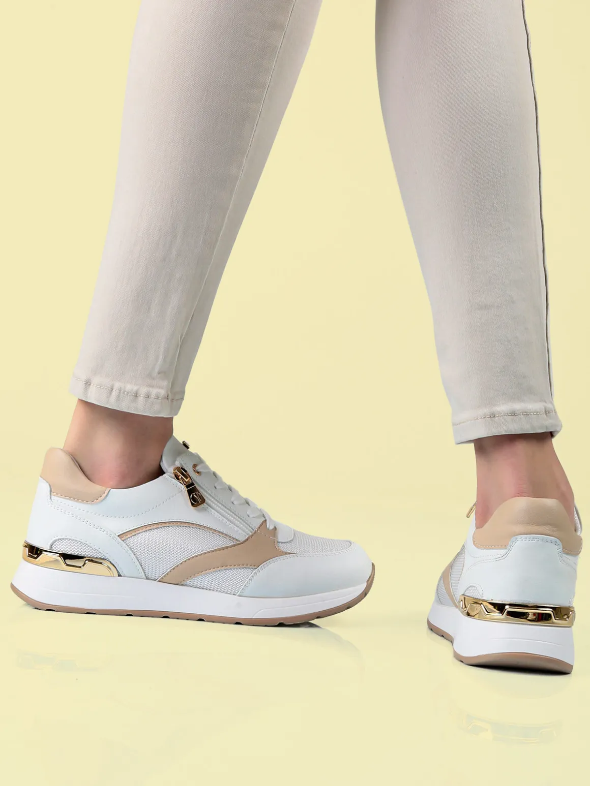 Inblu Sneakers donna stringate con zip laterale e platform