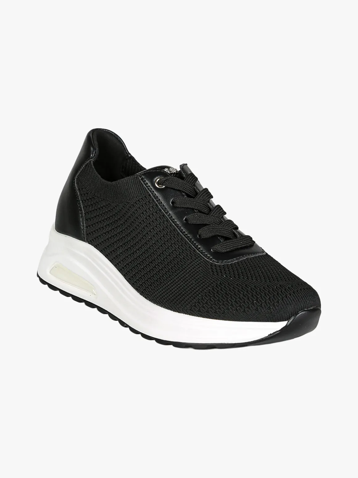 Inblu Sneakers sportive da donna in maglia con air - nero