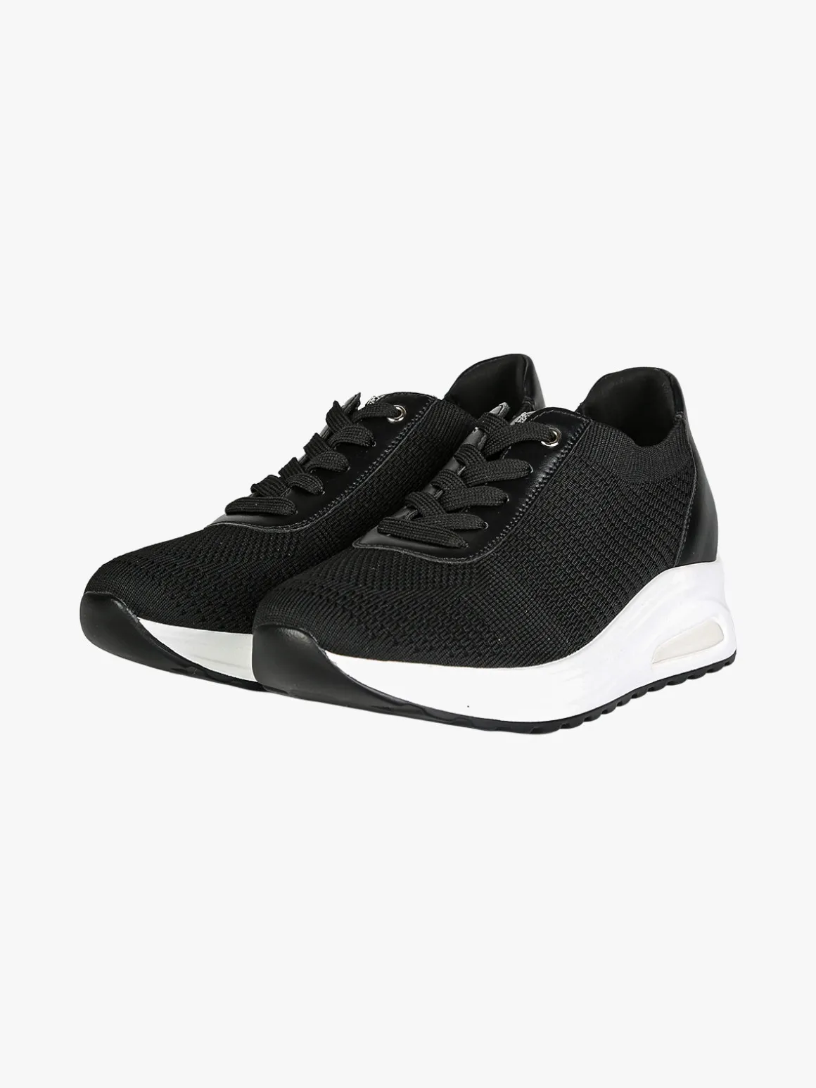 Inblu Sneakers sportive da donna in maglia con air - nero