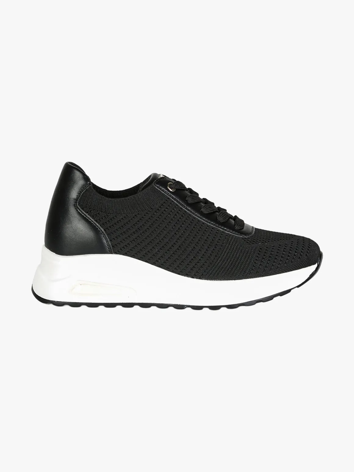 Inblu Sneakers sportive da donna in maglia con air - nero