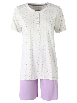 Infiore BLOSSOM Pigiama corto da donna in cotone - panna