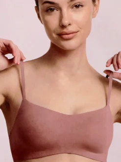 Infiore Brassiere in cotone con profili termosaldati COPPA B - cammello