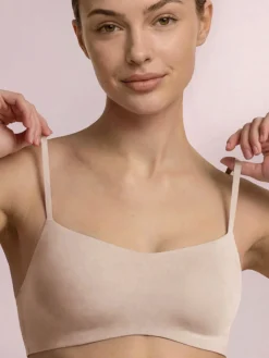 Infiore Brassiere in cotone con profili termosaldati COPPA B - sabbia