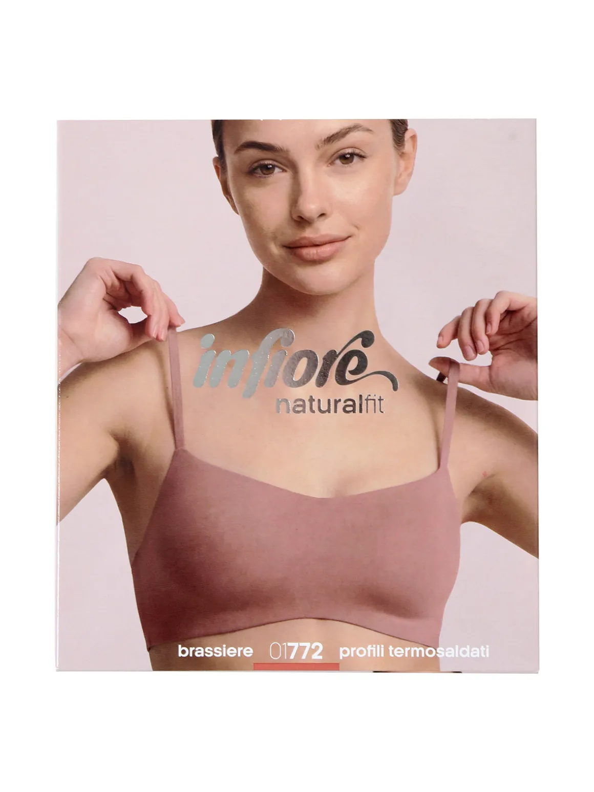 Infiore Brassiere in cotone con profili termosaldati COPPA B - nero