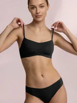 Infiore Brassiere in cotone con profili termosaldati COPPA B - nero