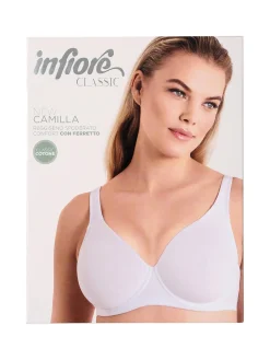 Infiore CAMILLA Reggiseno sfoderato confort con ferretto COPPA C - bianco