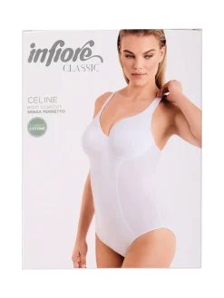 Infiore CELINE Body confort in cotone senza ferretto COPPA C - bianco