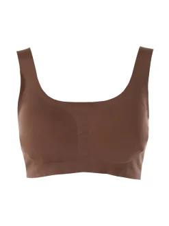 Infiore MICROFIT 01702 Reggiseno top donna imbottito senza ferretto COPPA B - moro