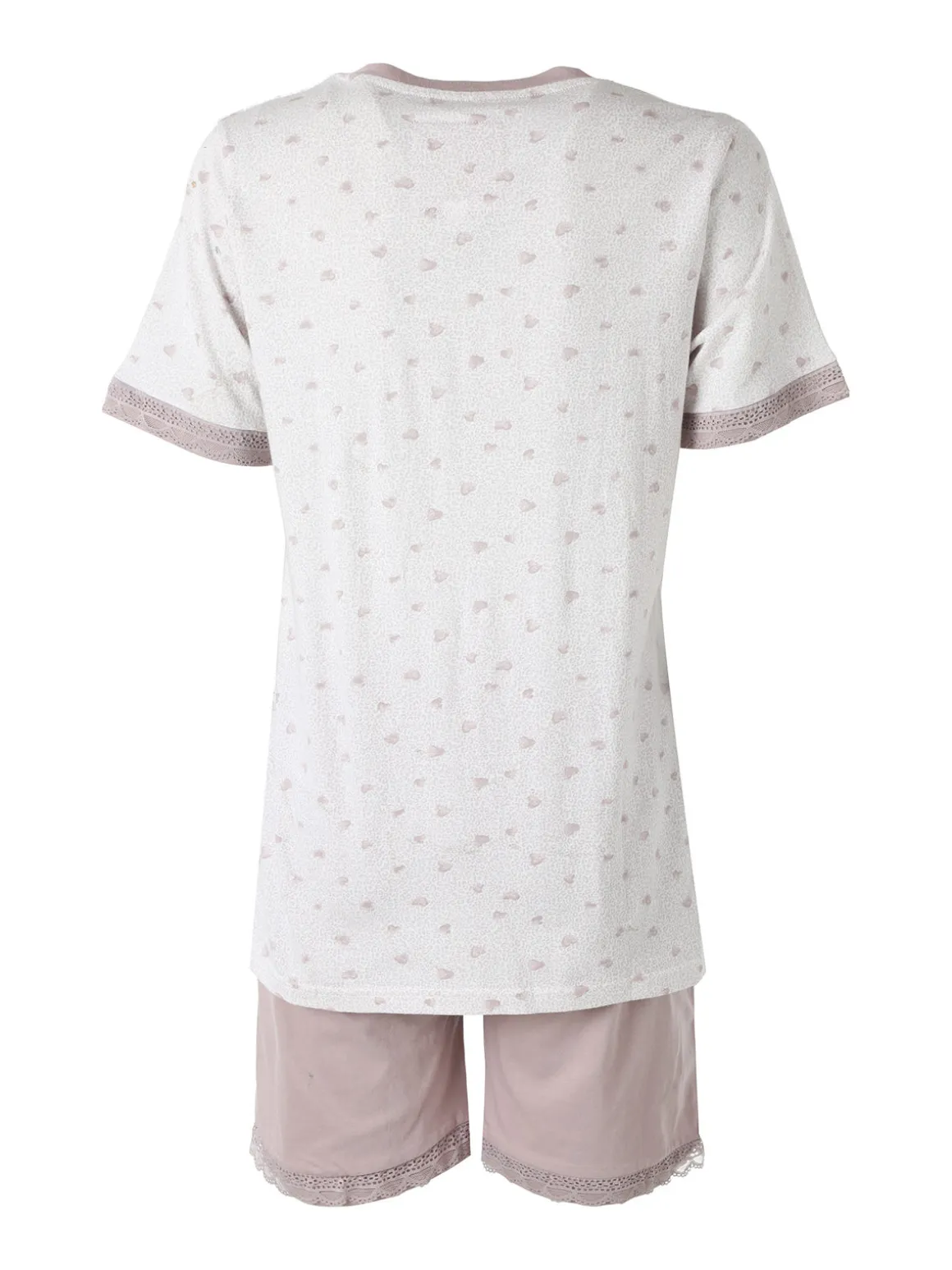 Infiore WILDLOVE Pigiama corto in cotone da donna con t-shirt e shorts - lilla