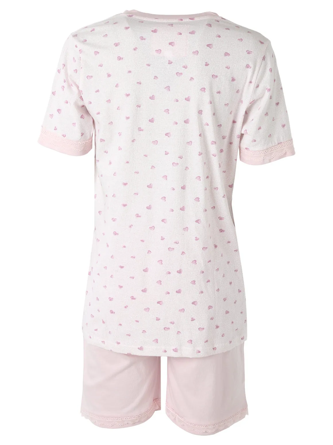 Infiore WILDLOVE Pigiama corto in cotone da donna con t-shirt e shorts - rosa