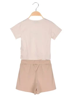 Injuly Completo corto da bambina 2 pezzi con t-shirt e shorts