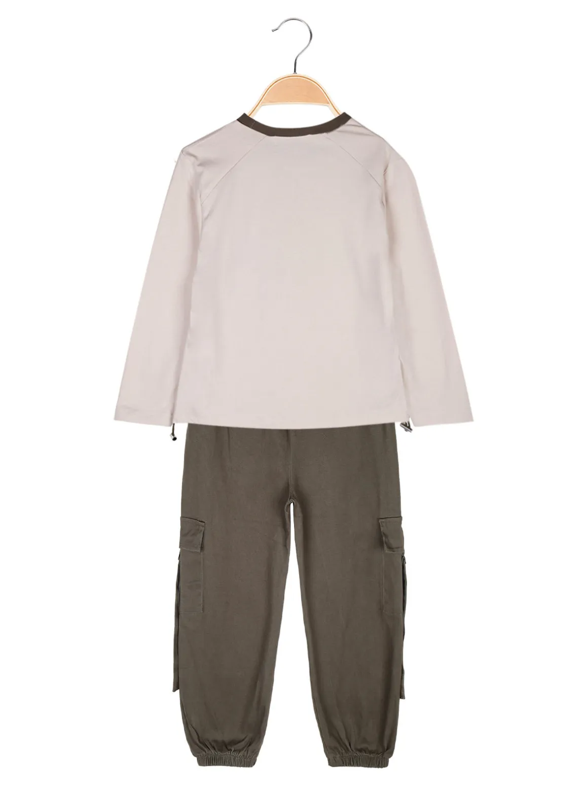 Injuly Completo 2 pezzi da bambina maglietta + pantaloni con tasconi