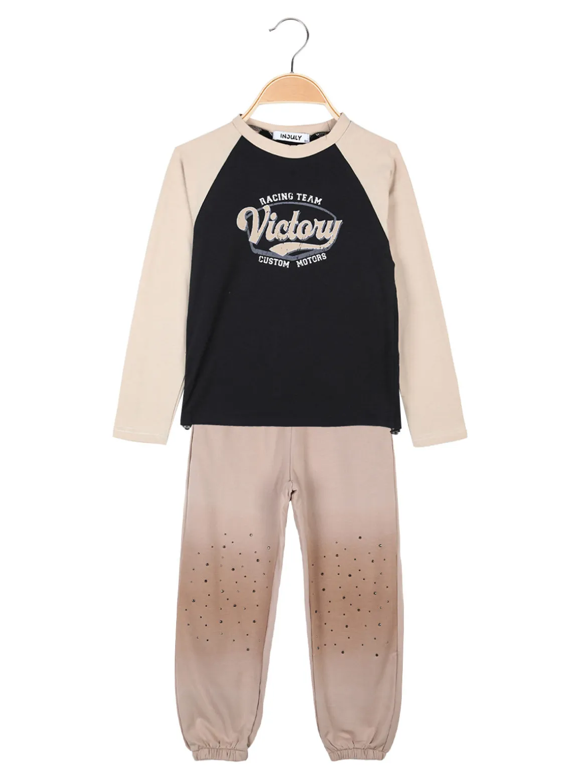 Injuly Completo 2 pezzi da bambina maglietta + pantaloni