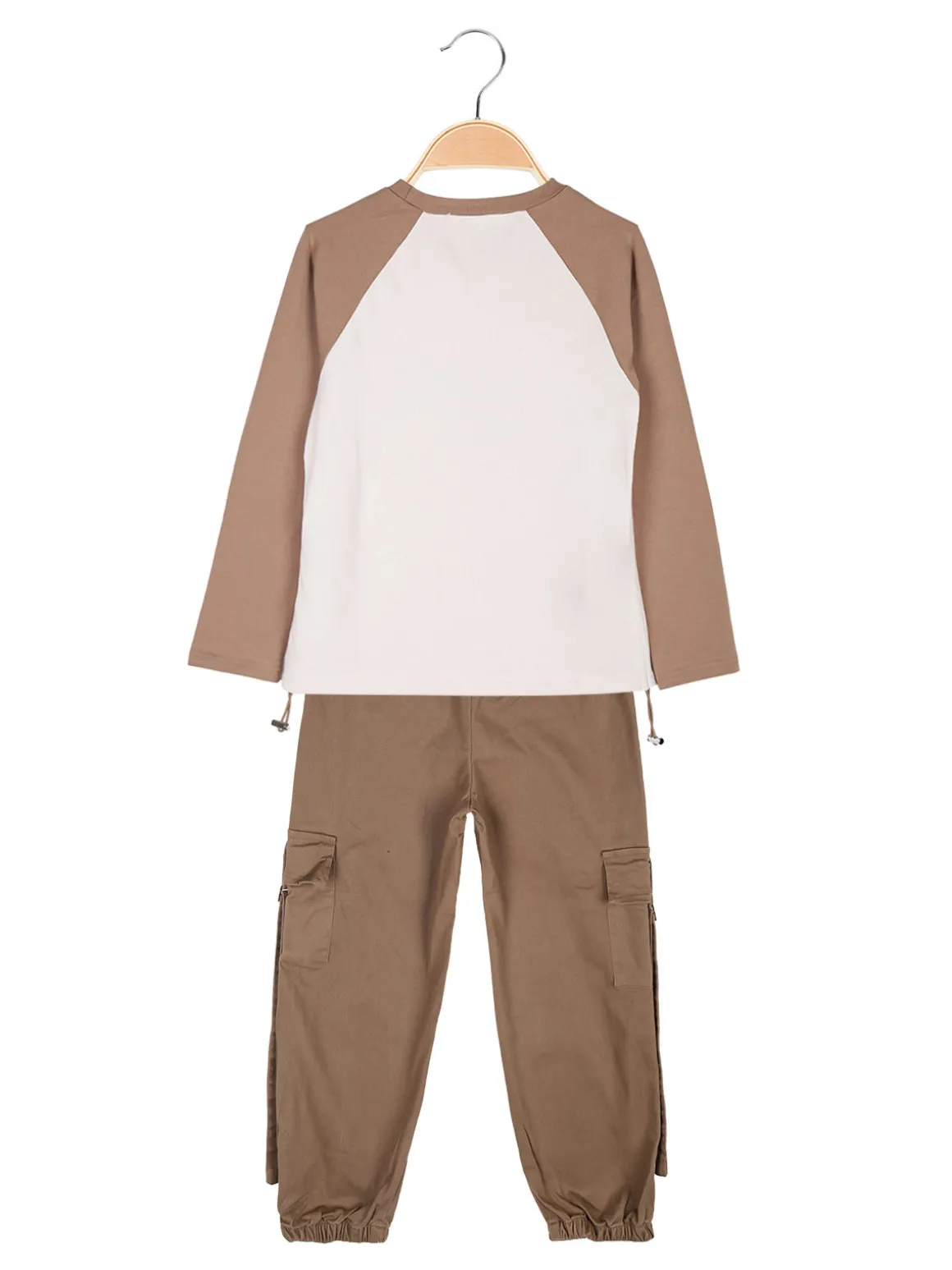 Injuly Completo 2 pezzi da ragazza maglietta + pantaloni con tasconi