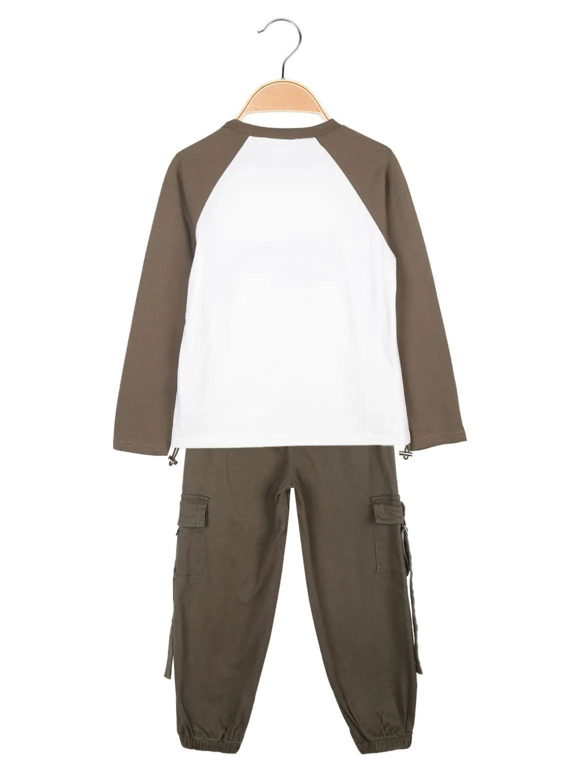 Injuly Completo 2 pezzi da ragazza maglietta + pantaloni con tasconi
