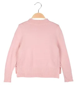 Injuly Maglione da bambina accollato - rosa