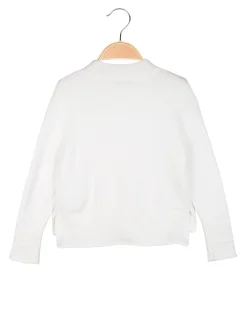 Injuly Maglione da bambina accollato - bianco