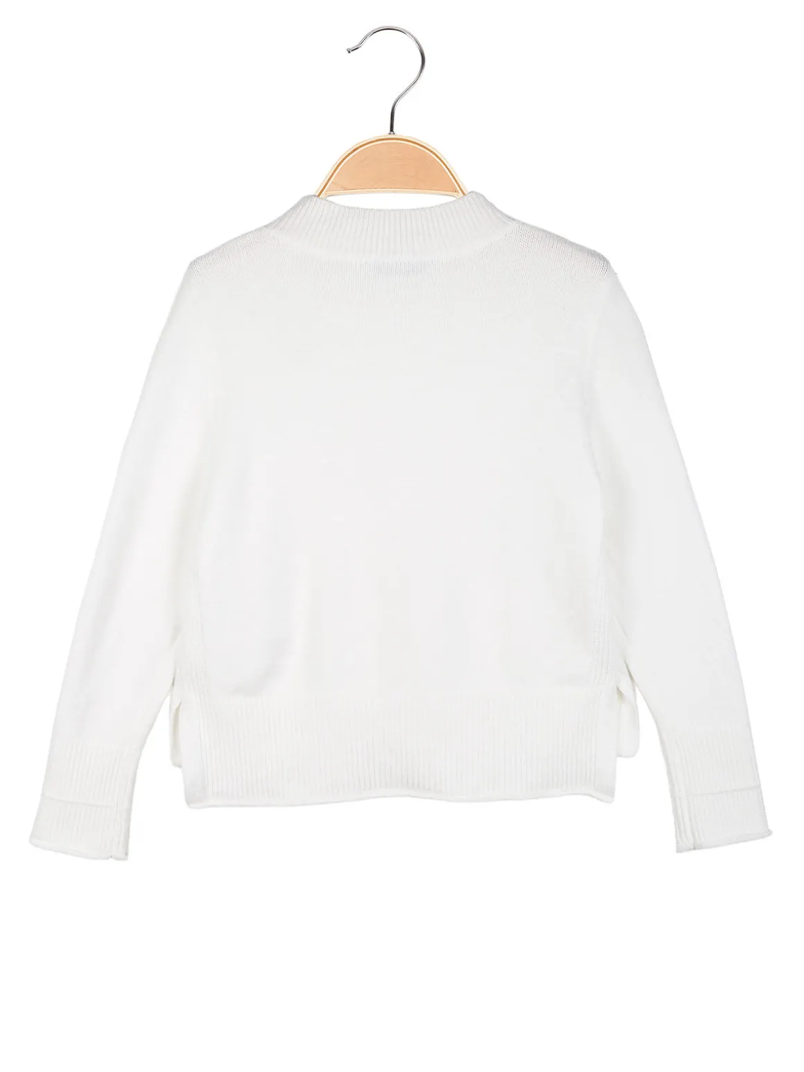 Injuly Maglione da bambina accollato - bianco