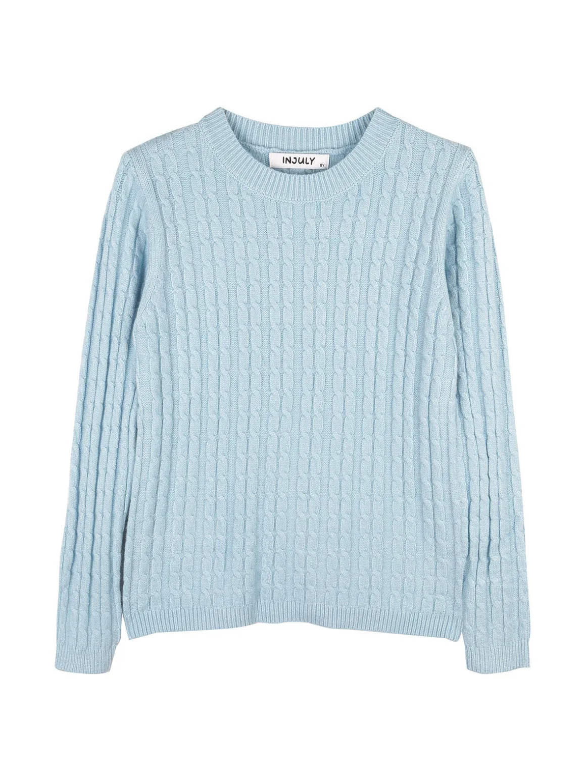 Injuly Maglione girocollo da bambina a trecce