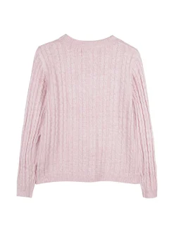 Injuly Maglione girocollo da bambina a trecce