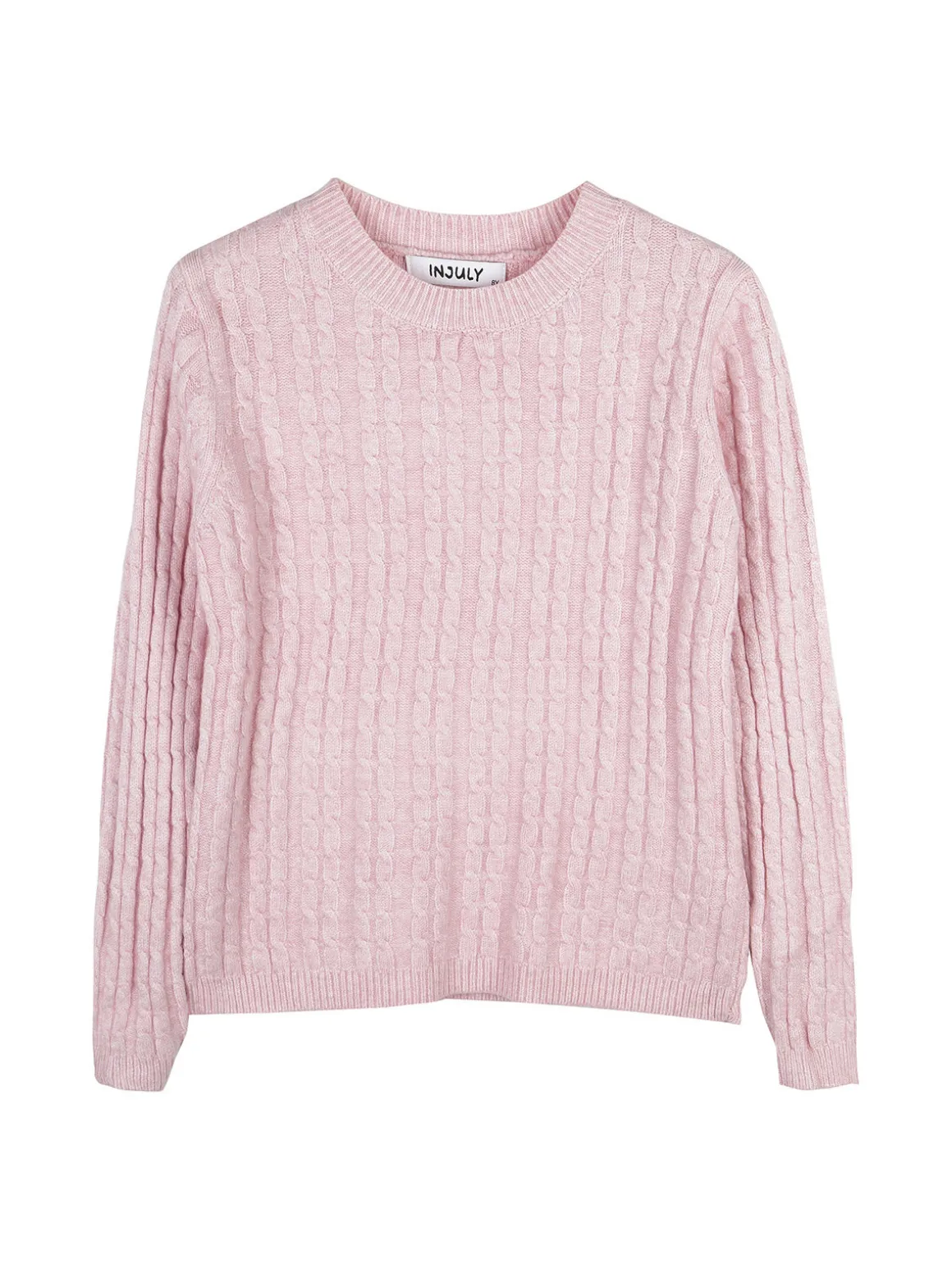 Injuly Maglione girocollo da bambina a trecce