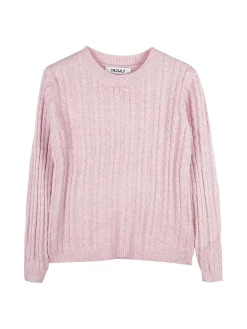 Injuly Maglione girocollo da bambina a trecce