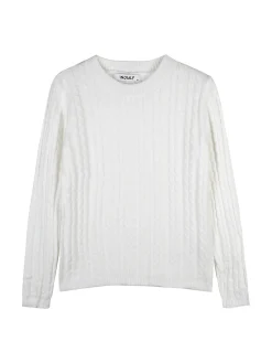 Injuly Maglione girocollo da bambina a trecce