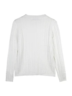 Injuly Maglione girocollo da bambina a trecce