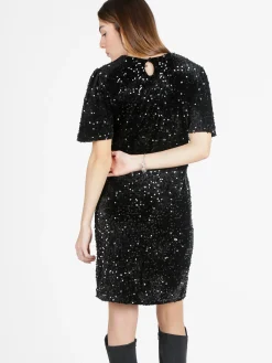 Insta Firenze Abito donna a maniche corte con paillettes