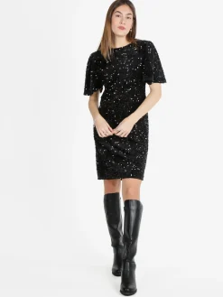 Insta Firenze Abito donna a maniche corte con paillettes