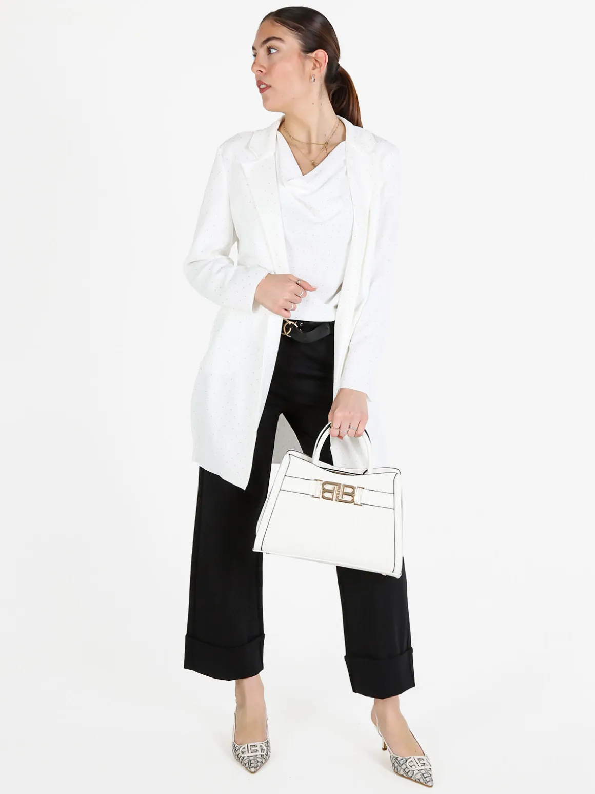 Insta Firenze Blazer donna oversize con strass