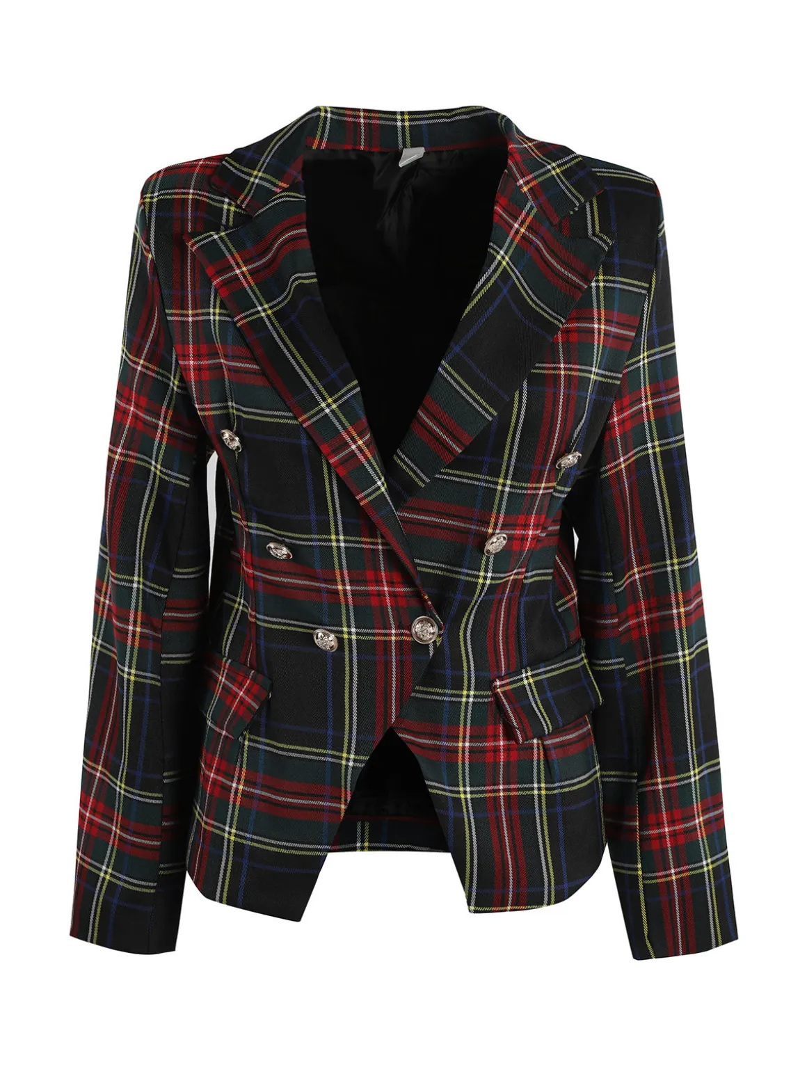 Insta Firenze Blazer scozzese da donna a doppiopetto
