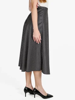 Insta Firenze Gonna midi donna a pois - bordeaux