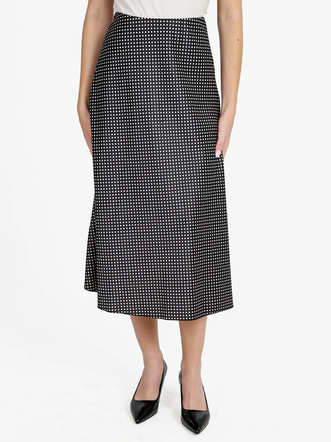 Insta Firenze Gonna midi donna a pois - bordeaux