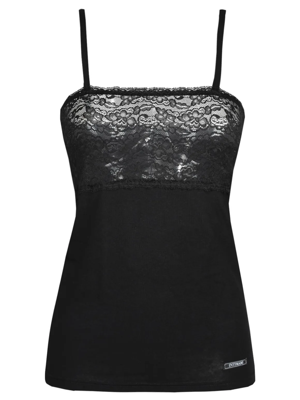 Intimami Canotta intima con pizzo in cotone bielastico