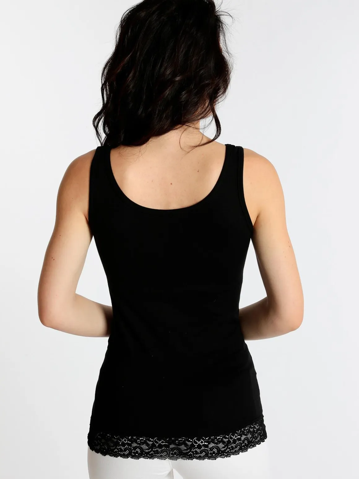 Intimami Canotta nera con pizzo